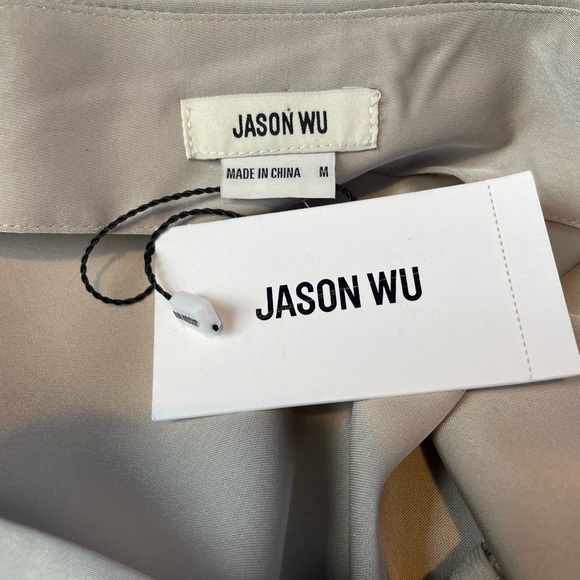 NWT Jason Wu Satin Ruched MIDI Skirt in Champagne Size Medium - Picture 9 of 10